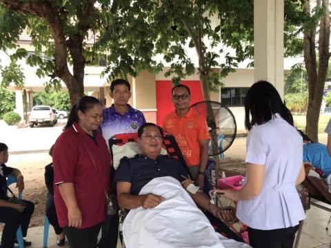 ร่วมบริจาคโรหิตต่อชีวิตเพื่อมนุษย์ ณ อาคารอเนกประสงค์องค์การบริหารส่วนตำบลนางรอง